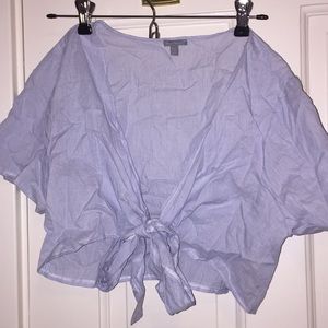 Fun tie in the front blouse